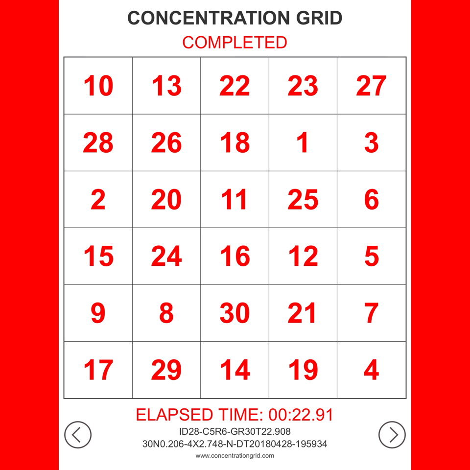 CONCENTRATION GRID with new POST TO LEADERBOARD feature/instructions - www.concentrationgrid.net/benchmark.html Beat the benchmark gridtime or climb to the top of the leaderboard for one of the 68 different grid sizes.   Compete against other athletes/leaders.   Post your completed grid image (screenshot/image file) and GRID ID to the leaderboard at the Concentration Grid community site. Visit the leaderboard to see how you rank.  STANDARD METHOD After completed gameplay, a grid image/game may be posted to the leaderboard using the SHARE ... POST TO LEADERBOARD button.  On certain devices at certain times an error may occur during an attempt to post a completed grid image/game to the leaderboard using the SHARE ... POST TO LEADERBOARD button.  ALTERNATIVE METHOD In the event of an error, there is an alternative method to post (upload) a completed grid image (screenshot/image file) to the leaderboard: 1.  Save the grid image/screenshot file on the device using the SHARE ... SCREENSHOT/GRID button and Save Image. 2.  Navigate to the Community site using the SHARE ... CONCENTRATIONGRID.NET button. 3.  At the Community site navigate to the LEADERBOARDS menu and select POST TO LEADERBOARD. 4.  Select the grid image/screenshot file for upload to the leaderboard using standard device prompts. 5.  After the selected grid image/screenshot file has been uploaded, use the POST button to process the grid image/screenshot file for the leaderboard.  Wait for the VERIFY GRID screen. 6.  At the VERIFY GRID screen, manually enter and/or verify the accuracy of data fields in text boxes for the grid image/game and select VERIFY and then continue.   7.  The grid image/game will be sent to the administrator for validation and then (if validated) posted to the appropriate leaderboard.   (The validation process may take 24-48 hours.)  The alternative method can also be used to post a grid image/screenshot file from a prior game to the leaderboard.  Thank you for your support - please share feedback.  Continuous improvement in process.  Make self-development a daily habit. #ConcentrationGrid #focus #compete www.concentrationgrid.com www.tryconcentrationgrid.com